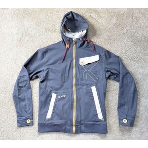 ABK Climbing Coat Womens Large Gray Full Zip Morgon Jacket Excalibur